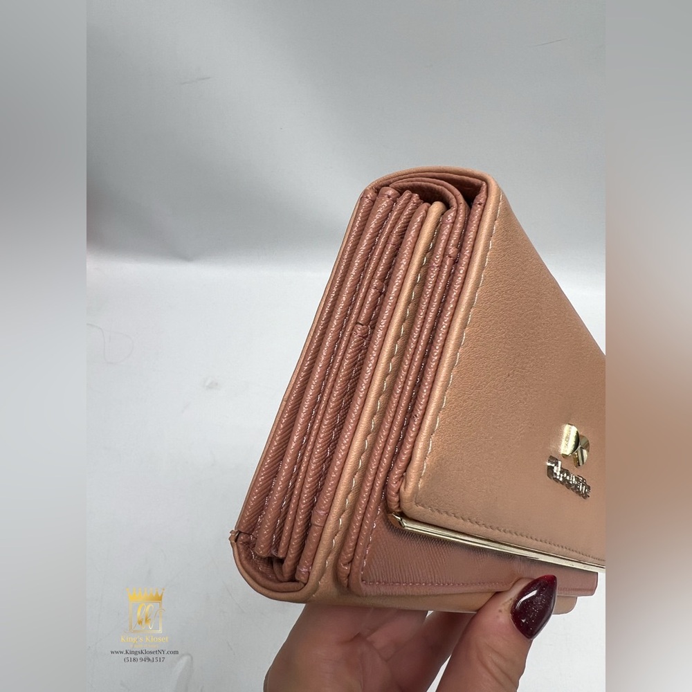 Chouette Pink Wallet With Gold Accent View 4